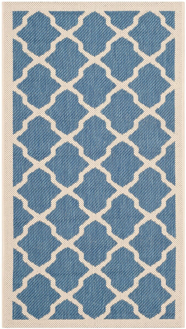 Safavieh Courtyard Cy6903 - 243 Blue / Beige Rugs - Safavieh - cy6903 - 243 - 8r