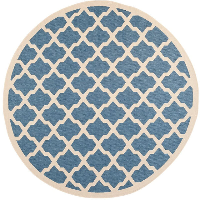 Safavieh Courtyard Cy6903 - 243 Blue / Beige Rugs - Safavieh - cy6903 - 243 - 8r