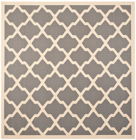 Safavieh Courtyard Cy6903 - 246 Anthracite / Beige Rugs - Safavieh - cy6903 - 246 - 4sq