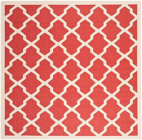 Safavieh Courtyard Cy6903 - 248 Red / Bone Rugs - Safavieh - cy6903 - 248 - 4sq