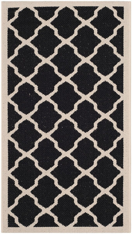 Safavieh Courtyard Cy6903 - 266 Black / Beige Rugs - Safavieh - cy6903 - 266 - 4r