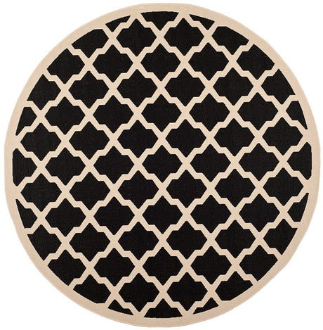 Safavieh Courtyard Cy6903 - 266 Black / Beige Rugs - Safavieh - cy6903 - 266 - 4r