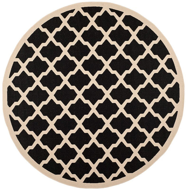 Safavieh Courtyard Cy6903 - 266 Black / Beige Rugs - Safavieh - cy6903 - 266 - 4r