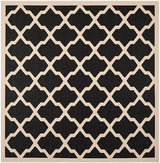 Safavieh Courtyard Cy6903 - 266 Black / Beige Rugs - Safavieh - cy6903 - 266 - 4sq