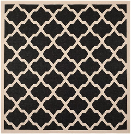 Safavieh Courtyard Cy6903 - 266 Black / Beige Rugs - Safavieh - cy6903 - 266 - 4sq