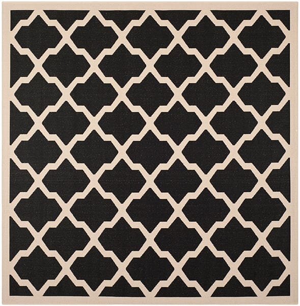 Safavieh Courtyard Cy6903 - 266 Black / Beige Rugs - Safavieh - cy6903 - 266 - 4sq