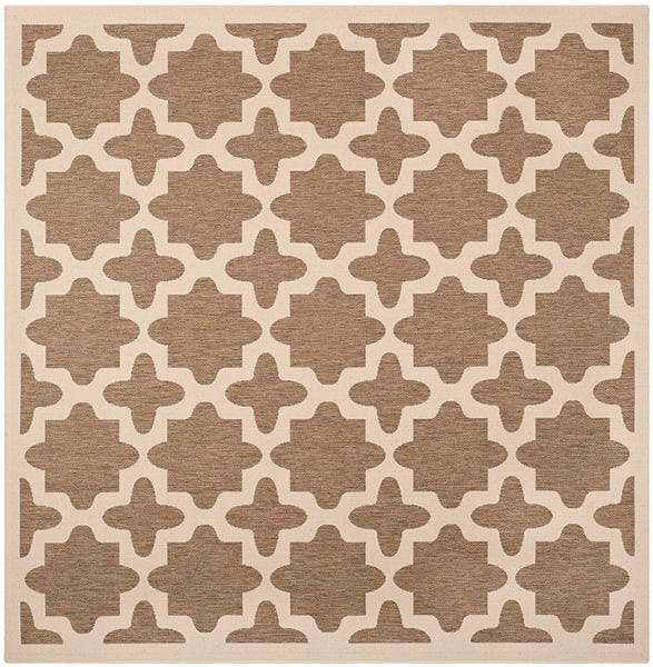 Safavieh Courtyard Cy6913 - 242 Brown / Bone Rugs - Safavieh - cy6913 - 242 - 4sq