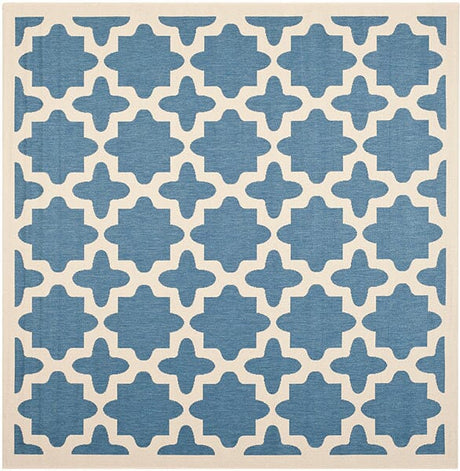 Safavieh Courtyard Cy6913 - 243 Blue / Beige Rugs - Safavieh - cy6913 - 243 - 4sq