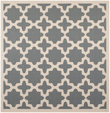 Safavieh Courtyard Cy6913 - 246 Anthracite / Beige Rugs - Safavieh - cy6913 - 246 - 4sq