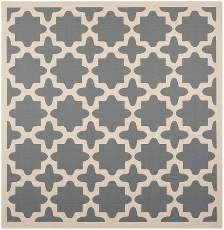 Safavieh Courtyard Cy6913 - 246 Anthracite / Beige Rugs - Safavieh - cy6913 - 246 - 4sq