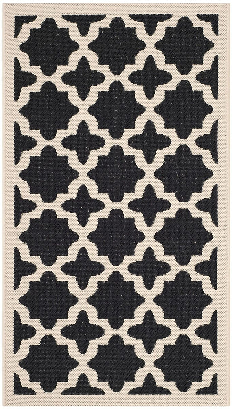 Safavieh Courtyard Cy6913 - 266 Black / Beige Rugs - Safavieh - cy6913 - 266 - 4r