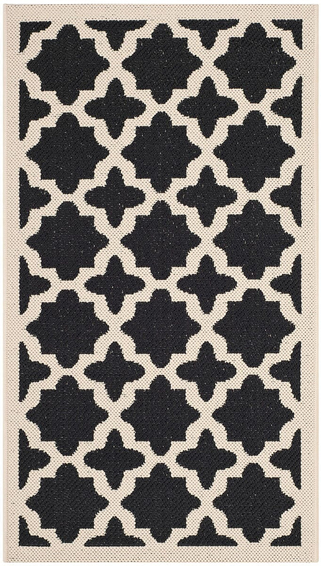 Safavieh Courtyard Cy6913 - 266 Black / Beige Rugs - Safavieh - cy6913 - 266 - 4r