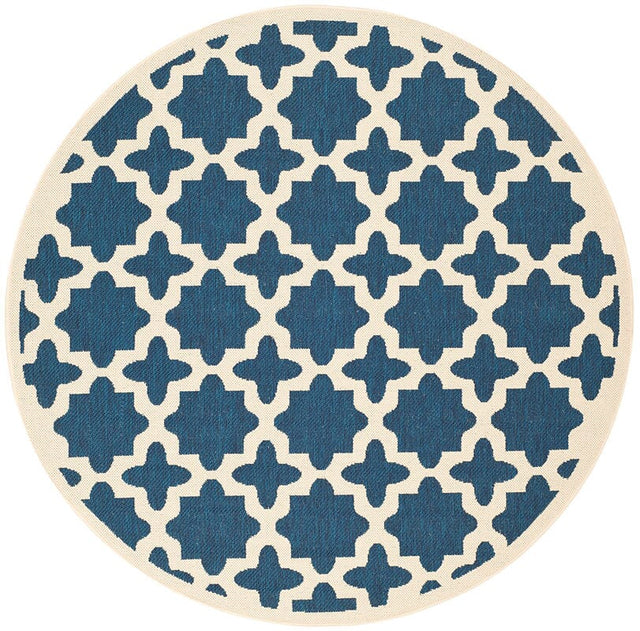 Safavieh Courtyard Cy6913 - 268 Navy / Beige Rugs - Safavieh - cy6913 - 268 - 4r