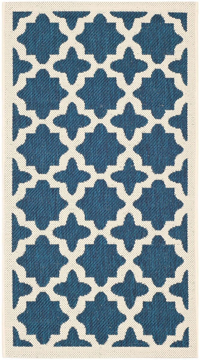 Safavieh Courtyard Cy6913 - 268 Navy / Beige Rugs - Safavieh - cy6913 - 268 - 4r