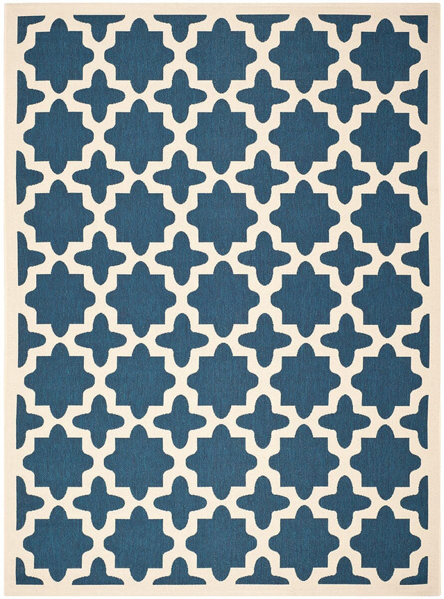 Safavieh Courtyard Cy6913 - 268 Navy / Beige Rugs - Safavieh - cy6913 - 268 - 4r