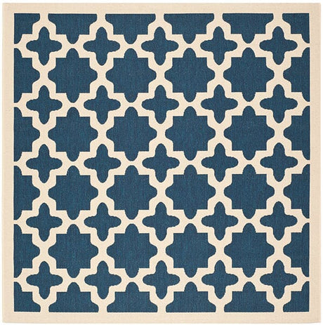 Safavieh Courtyard Cy6913 - 268 Navy / Beige Rugs - Safavieh - cy6913 - 268 - 4sq