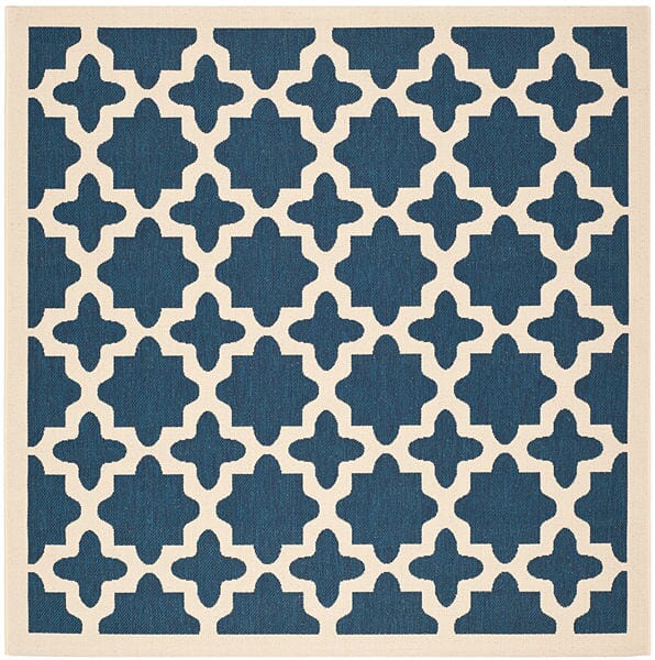 Safavieh Courtyard Cy6913 - 268 Navy / Beige Rugs - Safavieh - cy6913 - 268 - 4sq