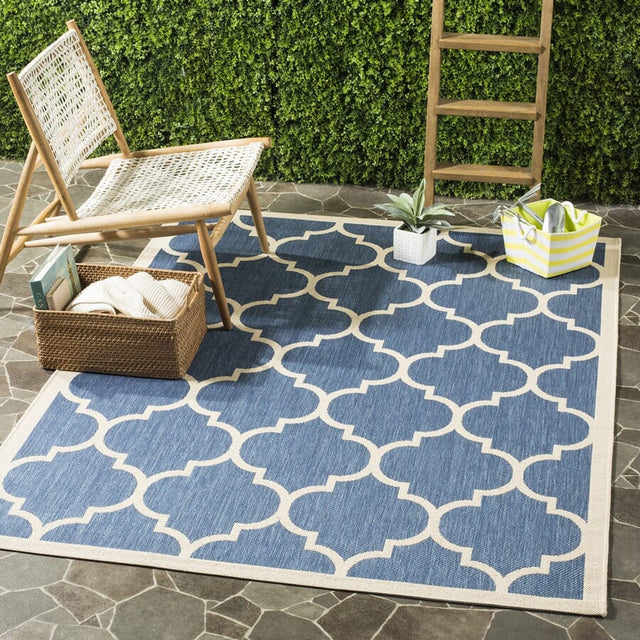 Safavieh Courtyard Cy6914 - 243 Blue / Beige Rugs - Safavieh - cy6914 - 243 - 2