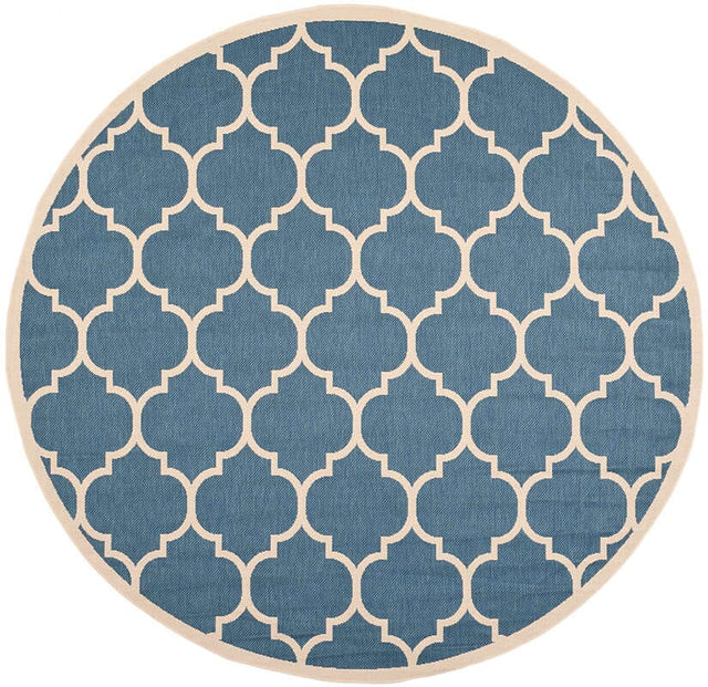 Safavieh Courtyard Cy6914 - 243 Blue / Beige Rugs - Safavieh - cy6914 - 243 - 4r