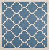 Safavieh Courtyard Cy6914 - 243 Blue / Beige Rugs - Safavieh - cy6914 - 243 - 4sq