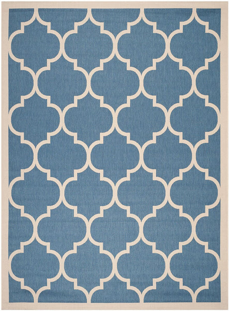 Safavieh Courtyard Cy6914 - 243 Blue / Beige Rugs - Safavieh - cy6914 - 243 - 5r