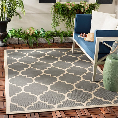 Safavieh Courtyard Cy6914 - 246 Anthracite / Beige Rugs - Safavieh - cy6914 - 246 - 2