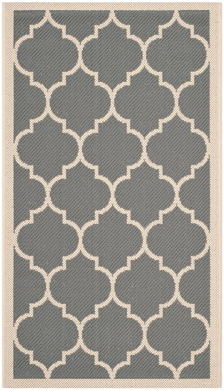 Safavieh Courtyard Cy6914 - 246 Anthracite / Beige Rugs - Safavieh - cy6914 - 246 - 4r