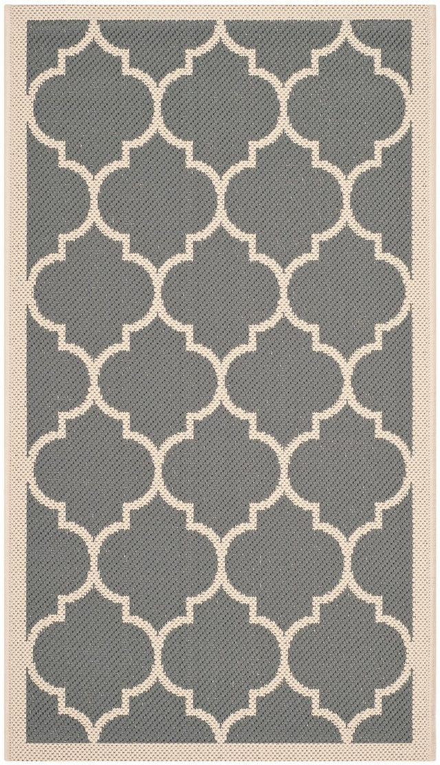 Safavieh Courtyard Cy6914 - 246 Anthracite / Beige Rugs - Safavieh - cy6914 - 246 - 4r