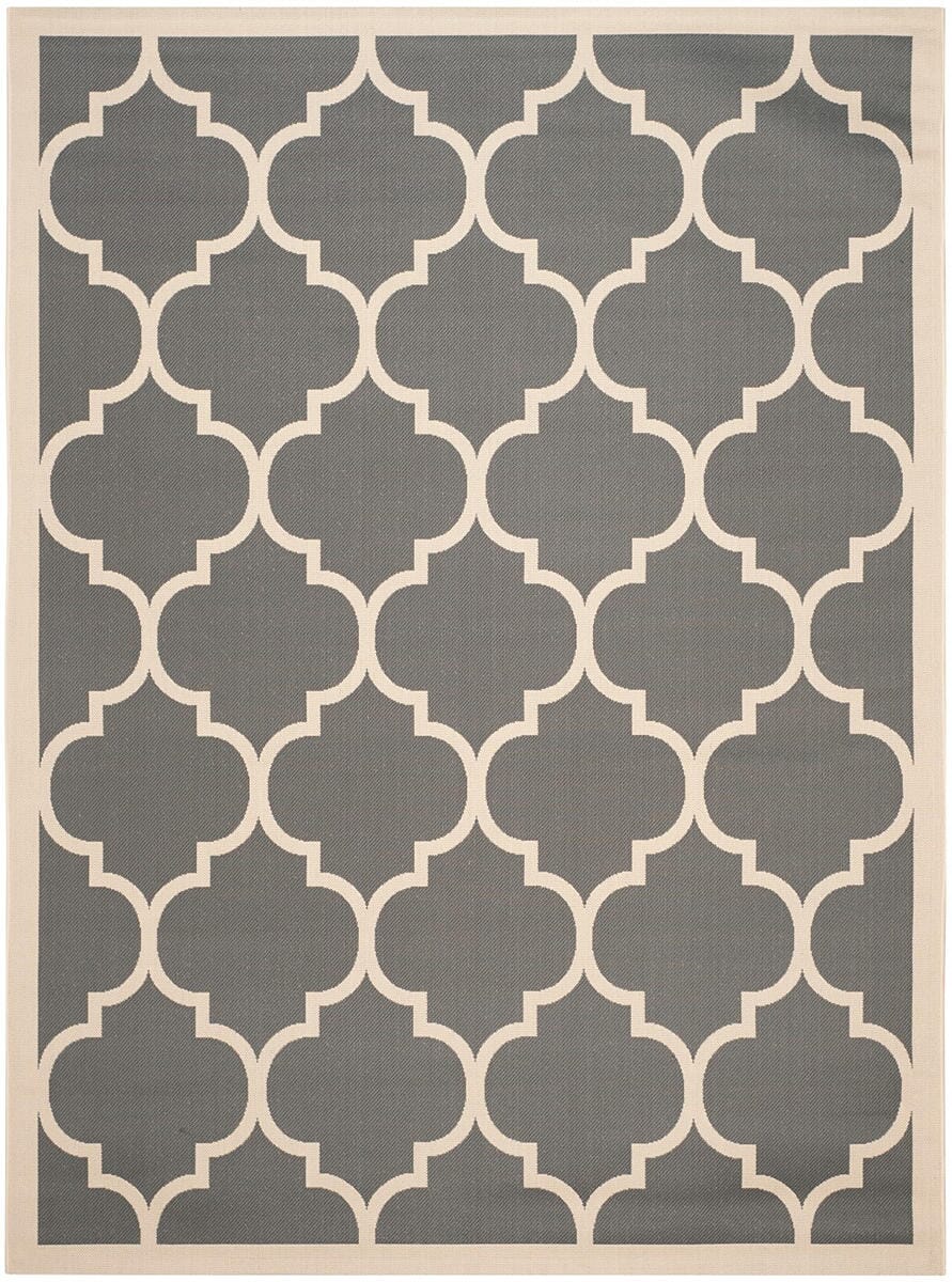 Safavieh Courtyard Cy6914 - 246 Anthracite / Beige Rugs - Safavieh - cy6914 - 246 - 4r