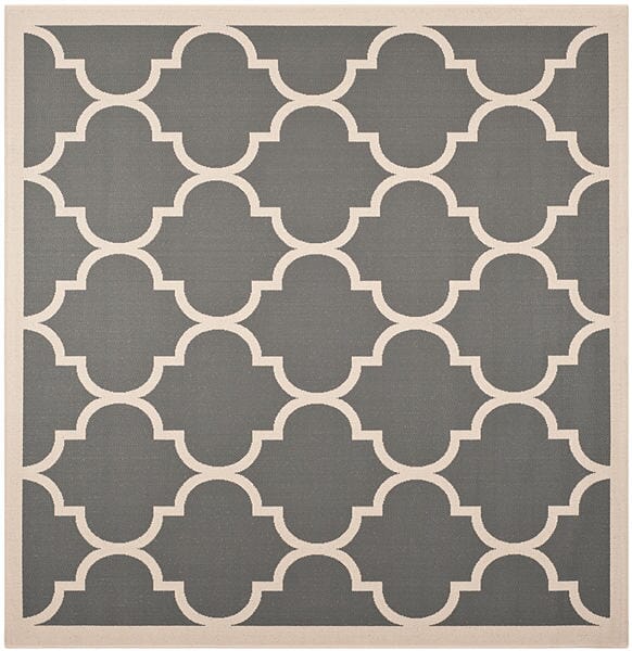 Safavieh Courtyard Cy6914 - 246 Anthracite / Beige Rugs - Safavieh - cy6914 - 246 - 4sq