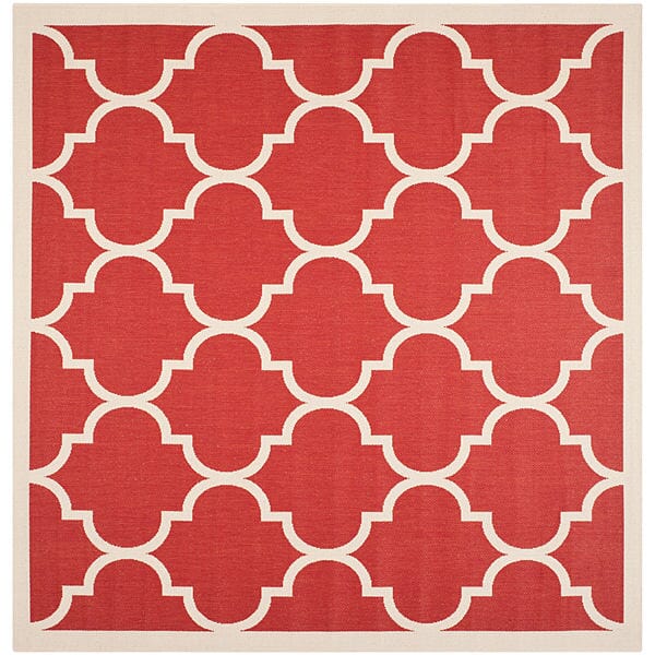 Safavieh Courtyard Cy6914 - 248 Red / Bone Rugs - Safavieh - cy6914 - 248 - 4sq