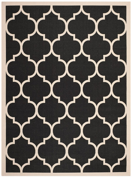 Safavieh Courtyard Cy6914 - 266 Black / Beige Rugs - Safavieh - cy6914 - 266 - 4r