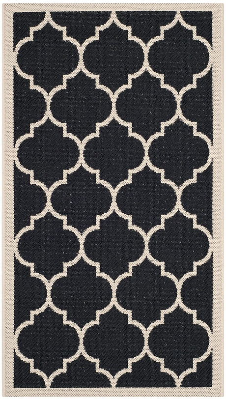 Safavieh Courtyard Cy6914 - 266 Black / Beige Rugs - Safavieh - cy6914 - 266 - 4r