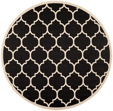 Safavieh Courtyard Cy6914 - 266 Black / Beige Rugs - Safavieh - cy6914 - 266 - 4r