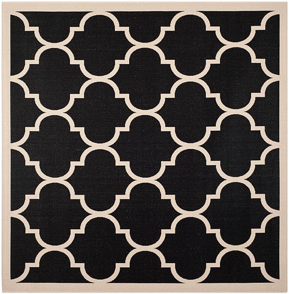 Safavieh Courtyard Cy6914 - 266 Black / Beige Rugs - Safavieh - cy6914 - 266 - 4sq