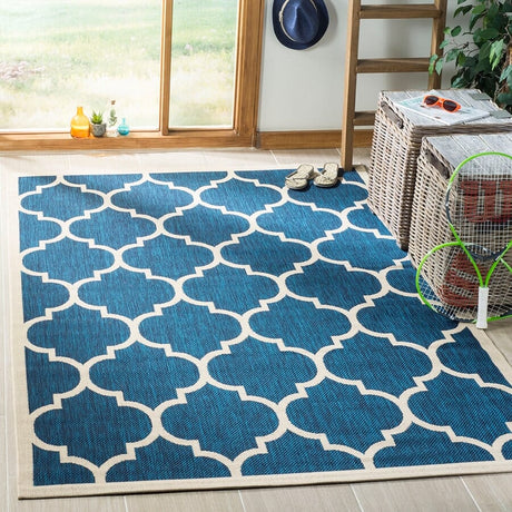 Safavieh Courtyard Cy6914 - 268 Navy / Beige Rugs - Safavieh - cy6914 - 268 - 2