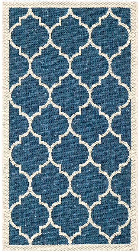 Safavieh Courtyard Cy6914 - 268 Navy / Beige Rugs - Safavieh - cy6914 - 268 - 4r