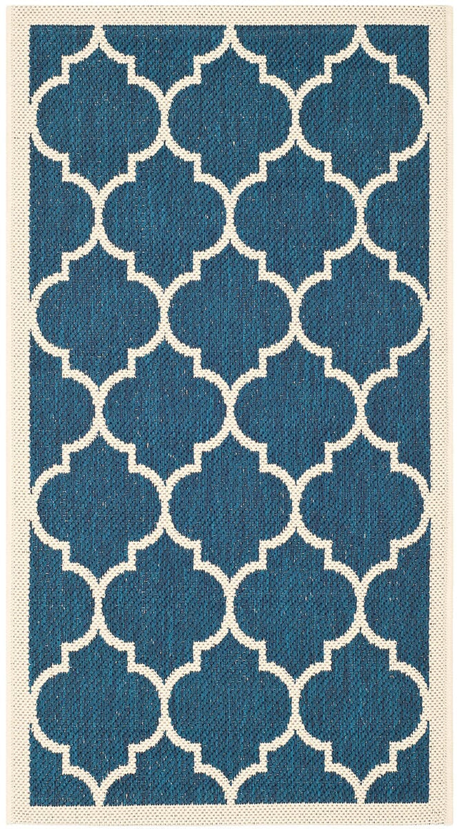 Safavieh Courtyard Cy6914 - 268 Navy / Beige Rugs - Safavieh - cy6914 - 268 - 4r