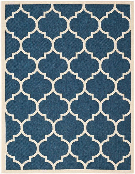 Safavieh Courtyard Cy6914 - 268 Navy / Beige Rugs - Safavieh - cy6914 - 268 - 4r