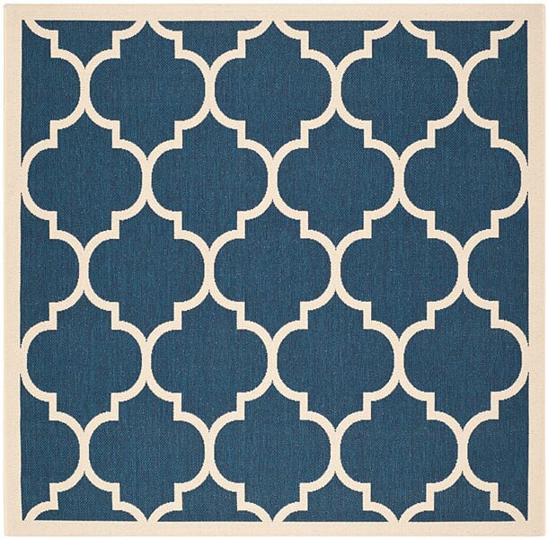 Safavieh Courtyard Cy6914 - 268 Navy / Beige Rugs - Safavieh - cy6914 - 268 - 4sq