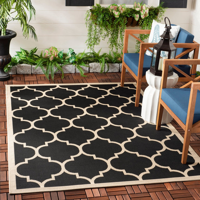 Safavieh Courtyard Cy6914 Black/Beige Rug - Safavieh - cy6914 - 266 - 216