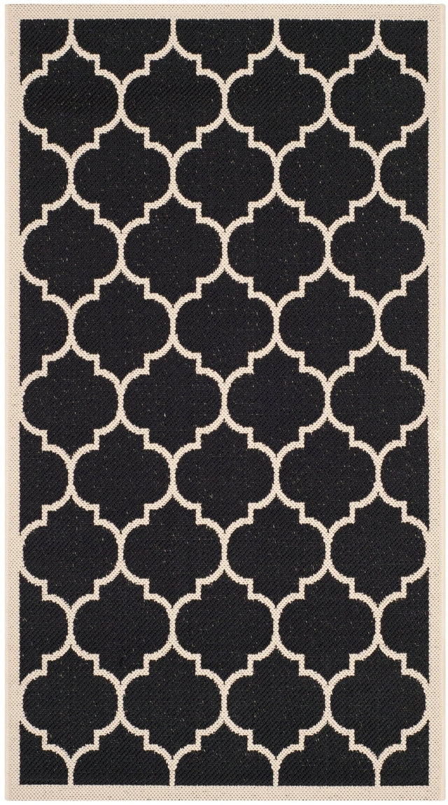 Safavieh Courtyard Cy6914 Black/Beige Rug - Safavieh - cy6914 - 266 - 216