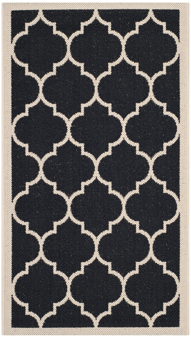 Safavieh Courtyard Cy6914 Black/Beige Rug - Safavieh - cy6914 - 266 - 216