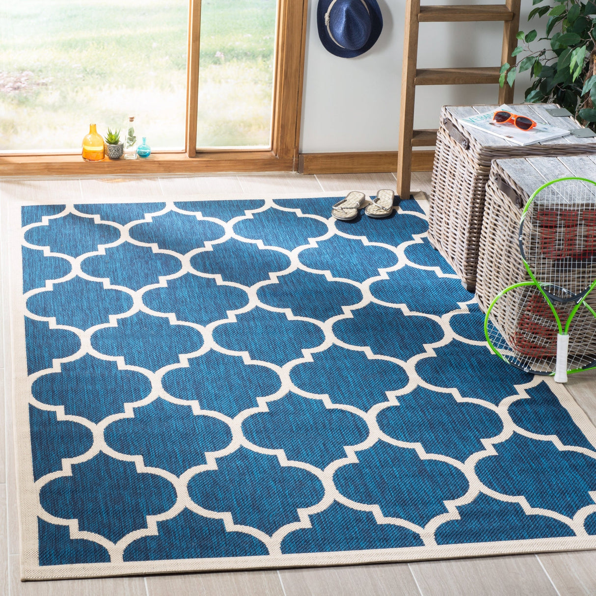 Safavieh Courtyard Cy6914 Navy/Beige Rug - Safavieh - cy6914 - 268 - 216