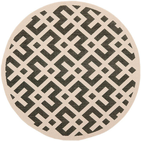 Safavieh Courtyard Cy6915 - 216 Black / Beige Rugs - Safavieh - cy6915 - 216 - 4r