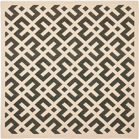 Safavieh Courtyard Cy6915 - 216 Black / Beige Rugs - Safavieh - cy6915 - 216 - 4sq