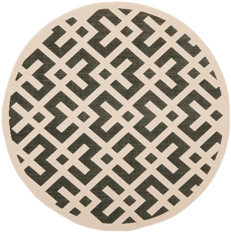 Safavieh Courtyard Cy6915 - 216 Black / Beige Rugs - Safavieh - cy6915 - 216 - 5r