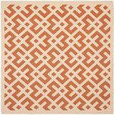 Safavieh Courtyard Cy6915 - 231 Terracotta / Bone Rugs - Safavieh - cy6915 - 231 - 4sq