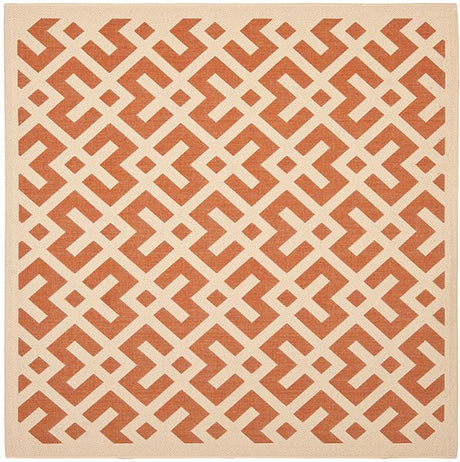 Safavieh Courtyard Cy6915 - 231 Terracotta / Bone Rugs - Safavieh - cy6915 - 231 - 4sq