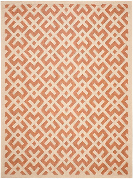 Safavieh Courtyard Cy6915 - 231 Terracotta / Bone Rugs - Safavieh - cy6915 - 231 - 5r